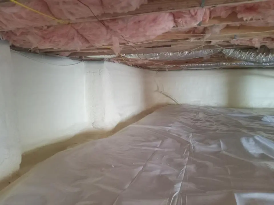 Crawl space encapsulation with closed-cell spray foam for Attic Insulation in White Bear Lake