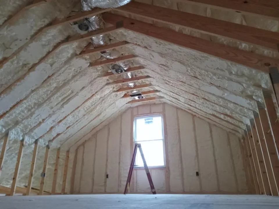 Spray foam roofing application for Crawl Space Insulation project in White Bear Lake
